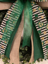 Farmhouse Style Shamrocks & Leprechaun Hats Bow - Emerald's Avenue