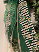 Farmhouse Style Shamrocks & Leprechaun Hats Bow - Emerald's Avenue