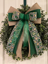 Farmhouse Style Shamrocks & Leprechaun Hats Bow - Emerald's Avenue