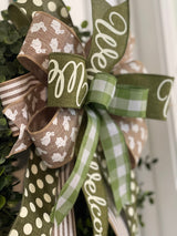 Farmhouse Welcome Easter Bow - Emerald's Avenue