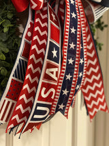 Formal Red, White & Blue Bow - Emerald's Avenue
