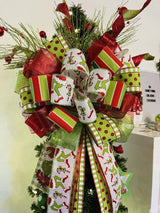 Green Grinch Inspired Bow - Emerald's Avenue