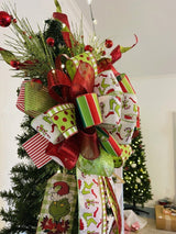 Green Grinch Inspired Bow - Emerald's Avenue