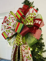 Green Grinch Inspired Bow - Emerald's Avenue