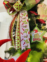 Green Grinch Inspired Bow - Emerald's Avenue