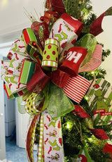 Green Grinch Inspired Bow - Emerald's Avenue