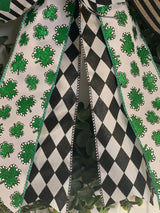 Harlequin Ribbon & Shamrocks St. Patrick's Day Bow - Emerald's Avenue