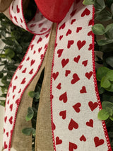 Hearts Themed Valentine's Day Bow - Emerald's Avenue