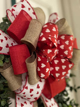 Hearts Themed Valentine's Day Bow - Emerald's Avenue