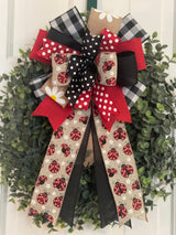 Ladybugs & Daisies Summer Bow - Emerald's Avenue