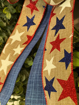 Large Stars, Stripes & Fireworks Bow - Emerald's Avenue