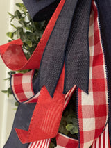 Patriotic Farmhouse Style Bow - Emerald's Avenue