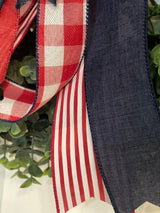 Patriotic Farmhouse Style Bow - Emerald's Avenue