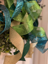 Peacock Christmas Bow - Emerald's Avenue