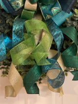 Peacock Christmas Bow - Emerald's Avenue