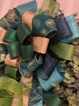 Peacock Christmas Bow - Emerald's Avenue