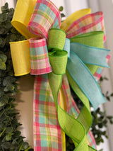 Plaid Easter & Spring Bow - Emerald's Avenue