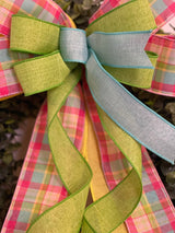 Plaid Easter & Spring Bow - Emerald's Avenue