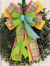Plaid Easter & Spring Bow - Emerald's Avenue