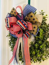 Plaid & Stars Bow - Emerald's Avenue