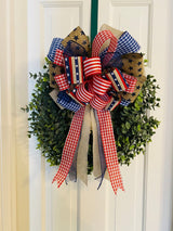 Plaid & Stars Bow - Emerald's Avenue