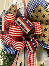 Plaid & Stars Bow - Emerald's Avenue