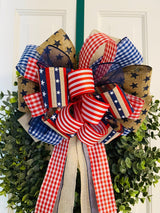 Plaid & Stars Bow - Emerald's Avenue