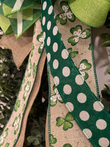 Polka Plaid Clovers Bow 2.0 - Emerald's Avenue