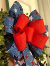 Red, White & Blue Stars & Chevron Stripes Bow - Emerald's Avenue