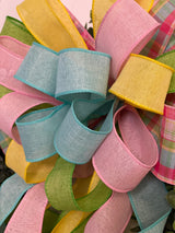 Solid Twirled Streamers Easter/Spring Bow - Emerald's Avenue