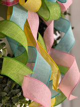 Solid Twirled Streamers Easter/Spring Bow - Emerald's Avenue