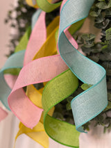 Solid Twirled Streamers Easter/Spring Bow - Emerald's Avenue