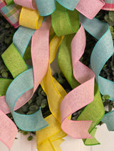 Solid Twirled Streamers Easter/Spring Bow - Emerald's Avenue
