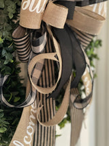 Stripes & Plaid Welcome Bow - Emerald's Avenue