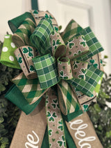Welcome St. Patrick's Day Bow - Emerald's Avenue