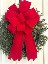 Red Velvet Christmas Bow