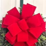 Red Velvet Christmas Bow
