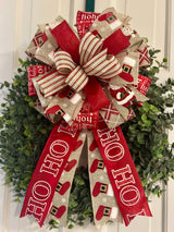 Santa Claus Ho-Ho-Ho Christmas Bow