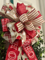 Santa Claus Ho-Ho-Ho Christmas Bow