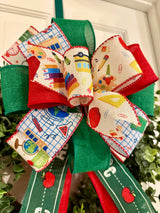 School Bus & School Supplies Back to School Bow