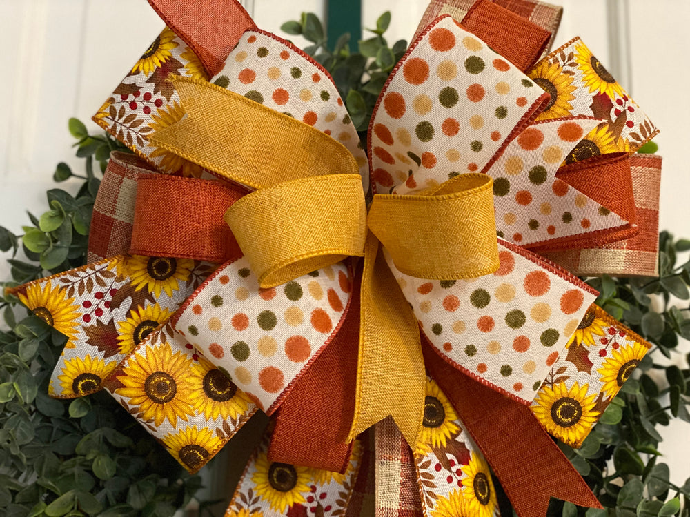 Fall Sunflower Bow