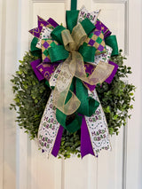 Fleur De Lis Mardi Gras Bow