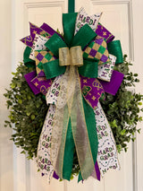 Fleur De Lis Mardi Gras Bow