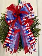 Stars, Stripes & Fireworks Patriotic Bow