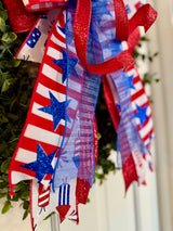 Stars, Stripes & Fireworks Patriotic Bow