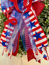 Stars, Stripes & Fireworks Patriotic Bow