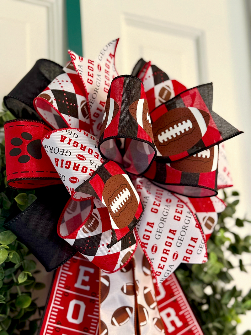 Georgia Bulldogs Football Bow
