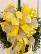 Yellow & Beige Spring & Summer Bow