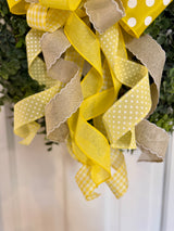 Yellow & Beige Spring & Summer Bow