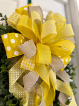 Yellow & Beige Spring & Summer Bow
